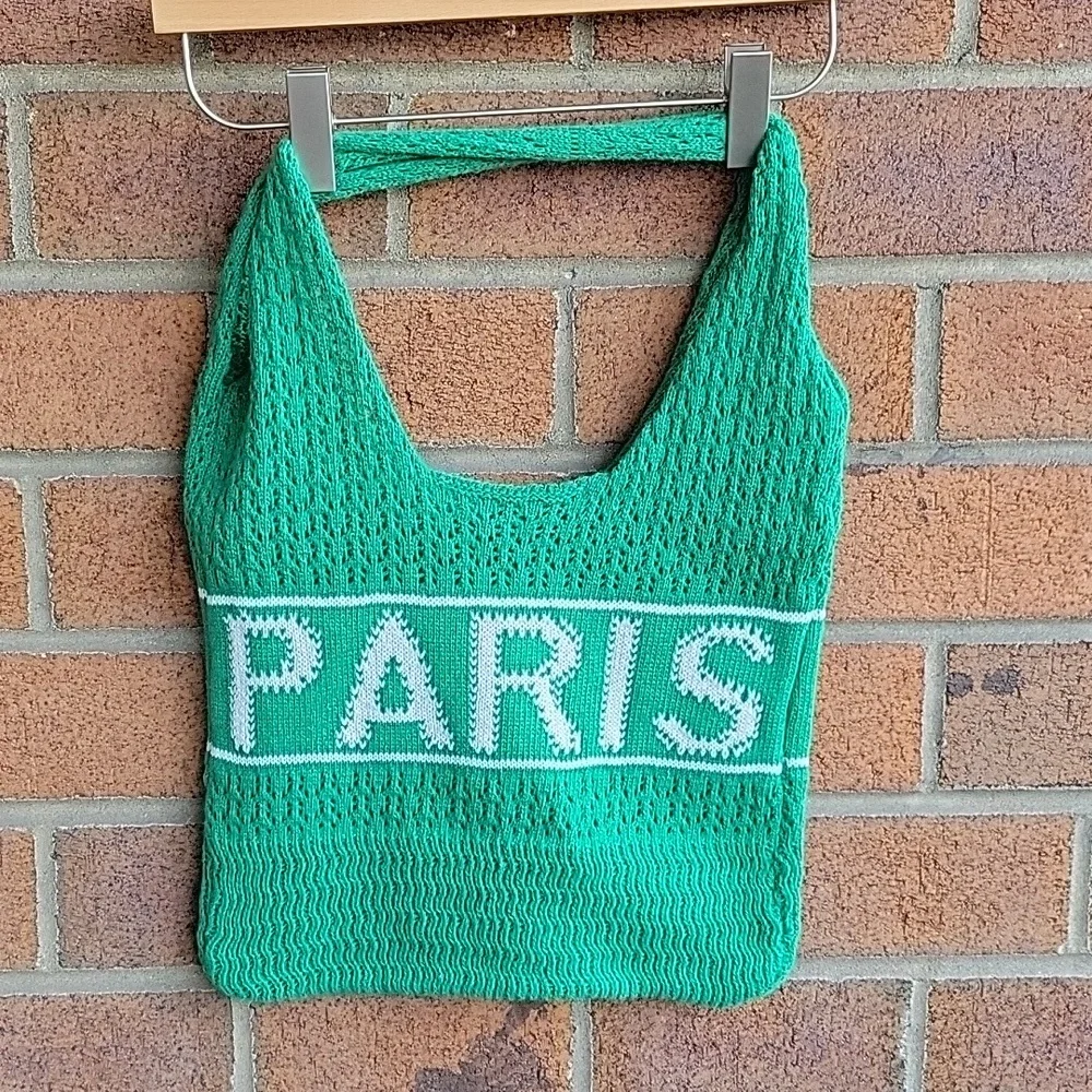 PARIS Crochet tote bag - NWOT - Picture 4 of 6